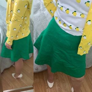 Boden Green Wool Skirt Fully Lined 2p A -line